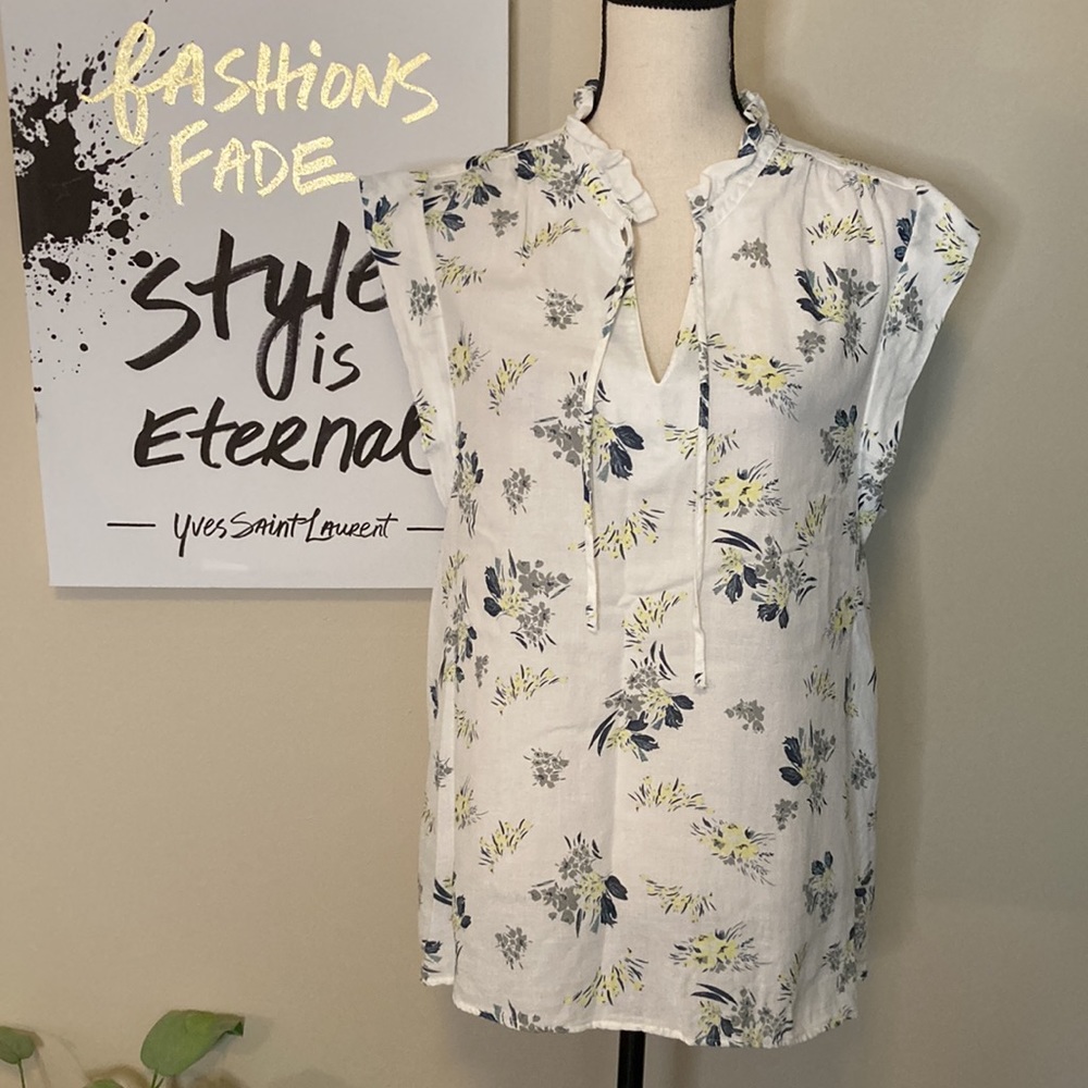 Organic cotton floral top, L